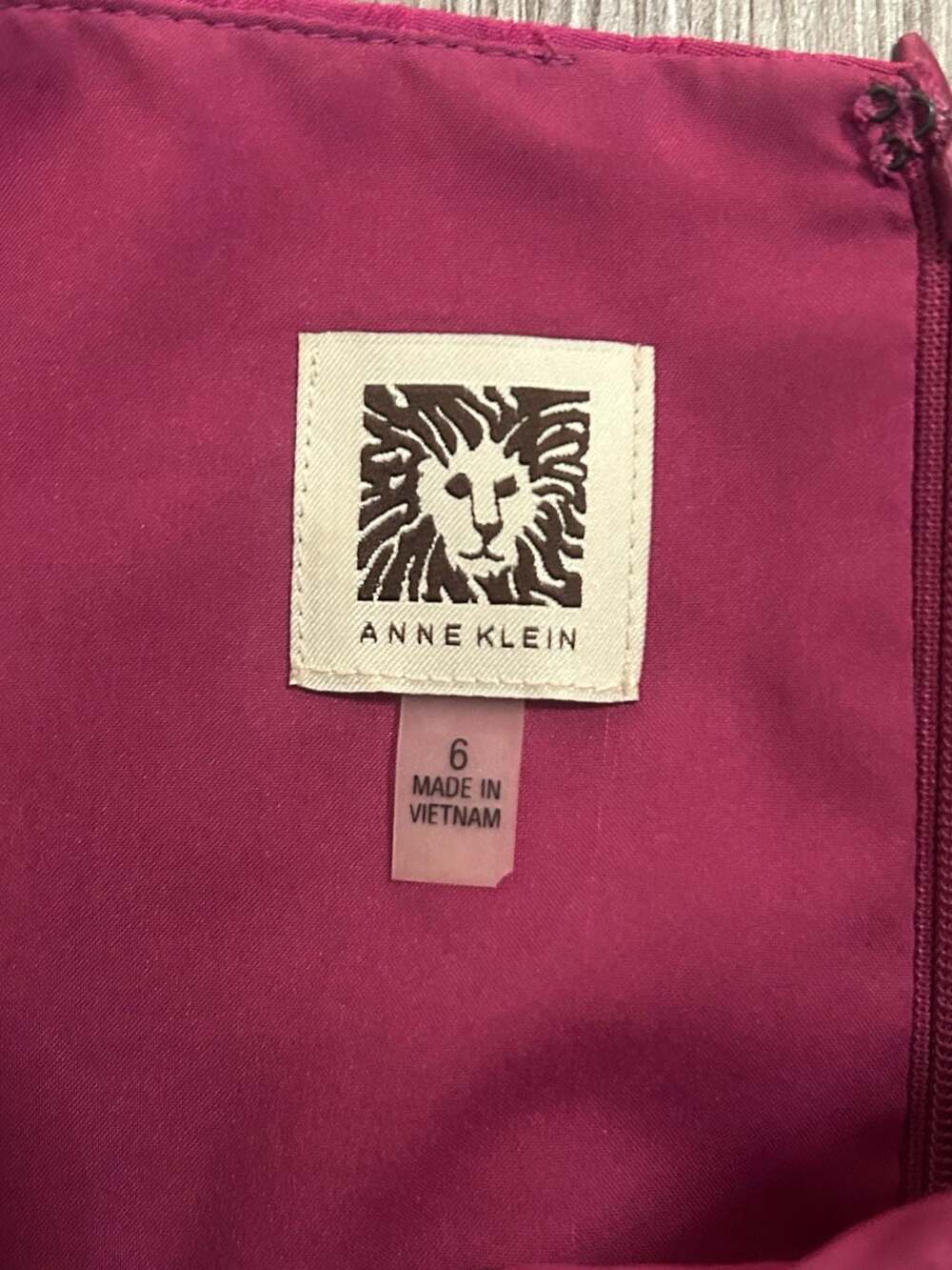 Anne Klein Magenta Textured Jacquard Midi Dress Women’s Size 6 - Picture 2 of 7